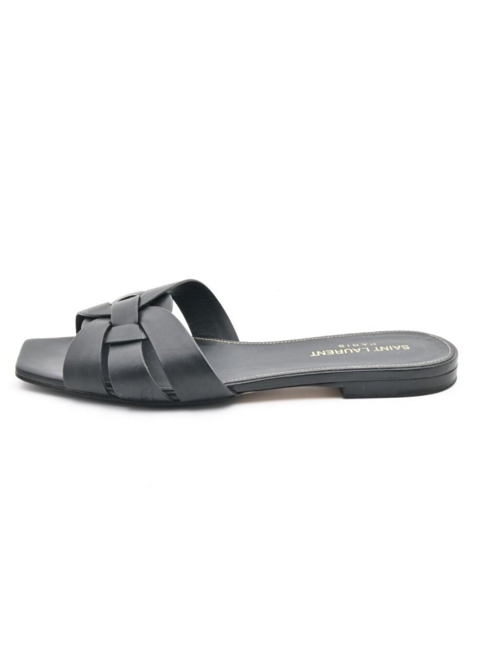 Saint Laurent Paris Sandals Black Leather
